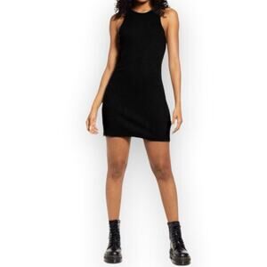 Nordstrom BP. Sleeveless Rib Knit Tank Black Mini Dress Womens Size Medium